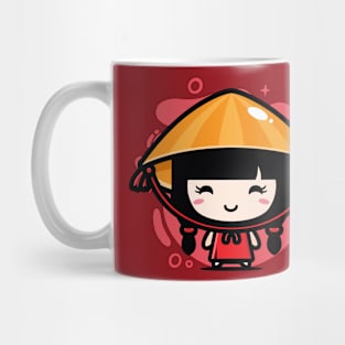 Cute Kawaii Chinese Girl in Traditional Attire // Chibi Style China Mug